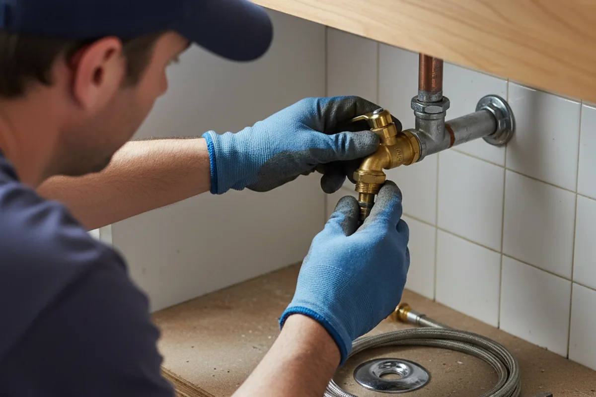 Shutoff valve and fitting work during Emergency Plumbing in Hallsville